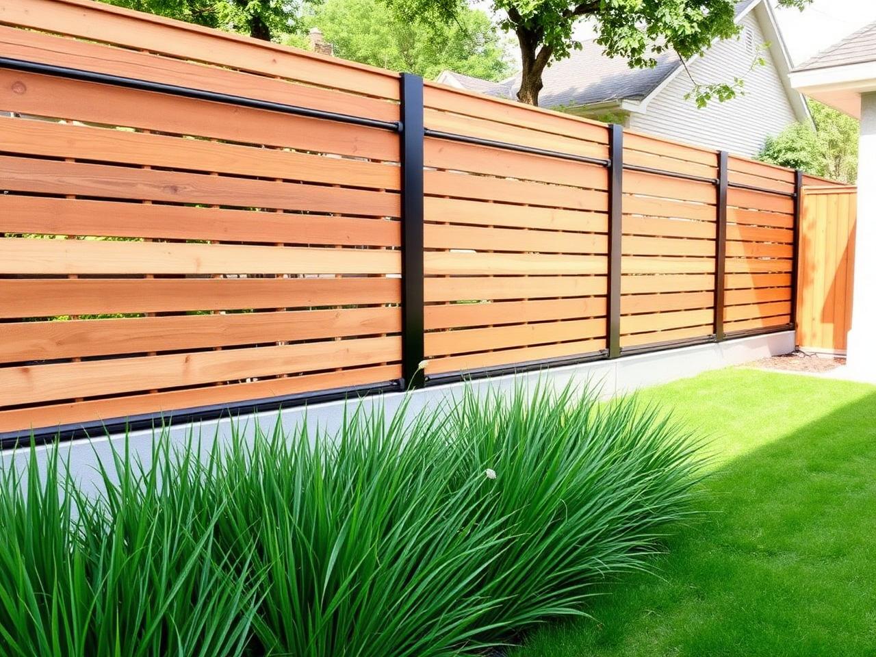 Modern horizontal fence